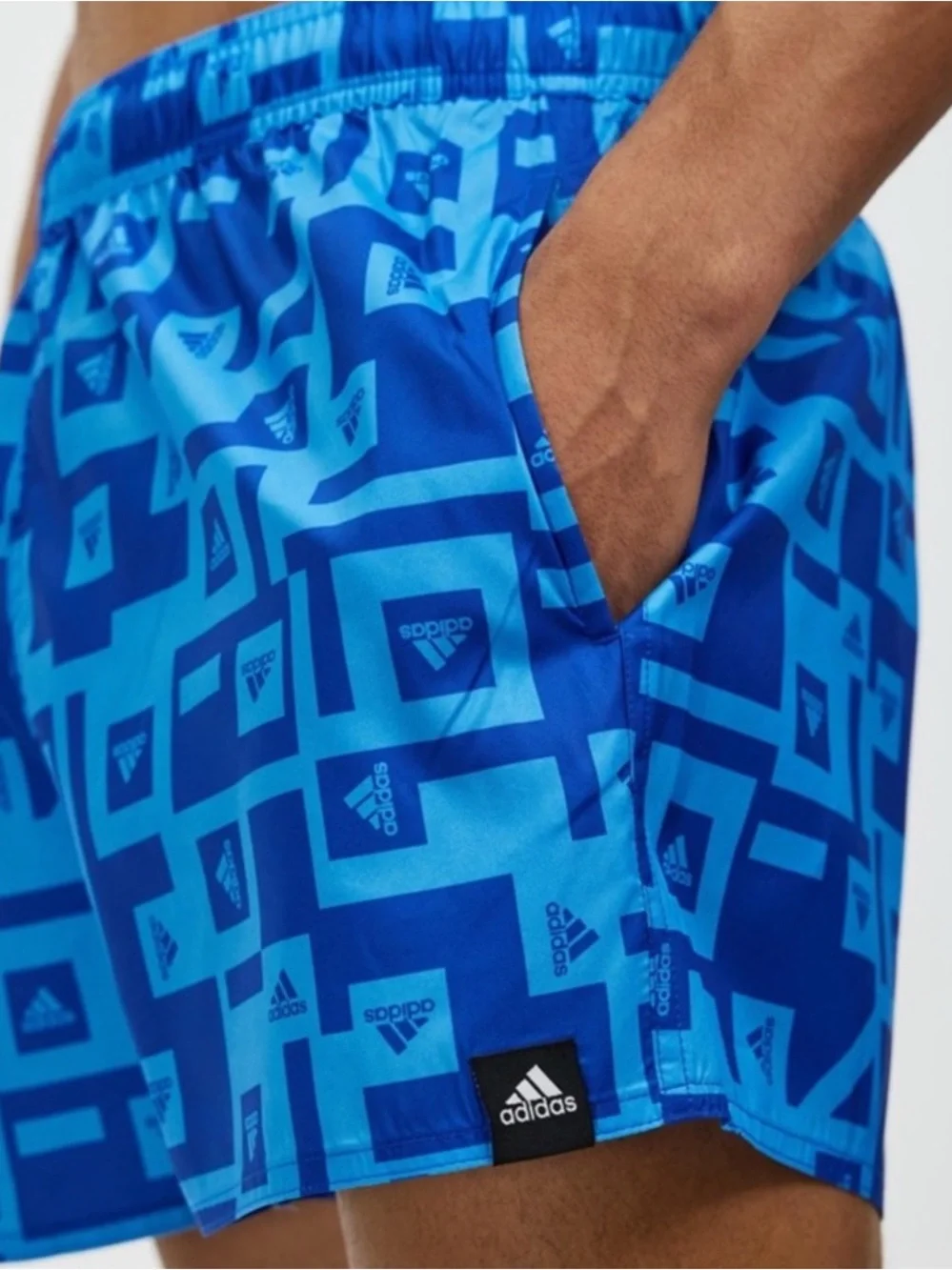 NWT Adidas Men's Graphic Blue Swim Shorts